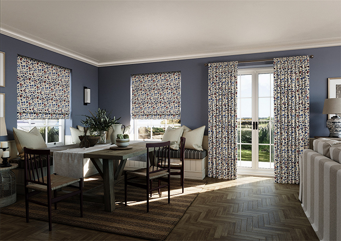 Land & Shore Esther, Blue Red - Made to Measure Curtains - Image 7